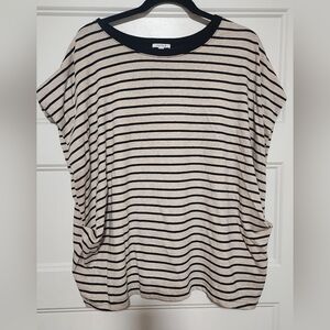 Pistola Black and Cream Striped Tee